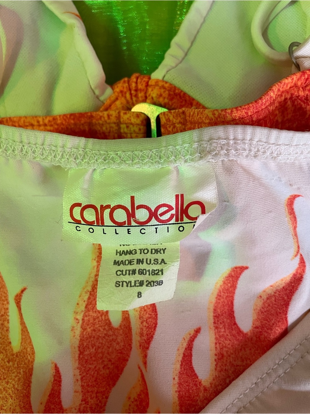🔥 FLAME BIKINI 🔥 White & Orange Print Women's Bikini Set - Vibrant SEXY! - Picture 7 of 9